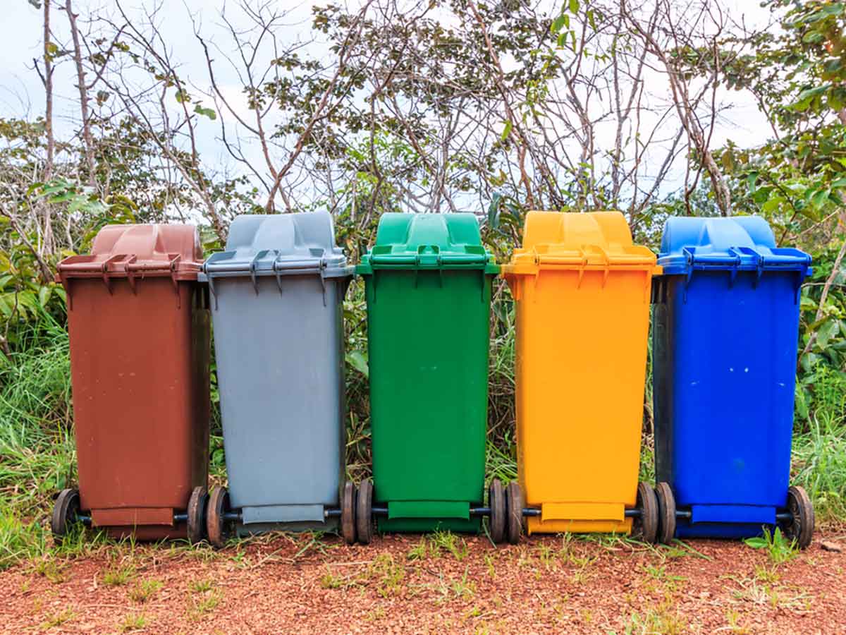 Mülltonnen im Garten - Mülltrennung auch für Kleingärtner